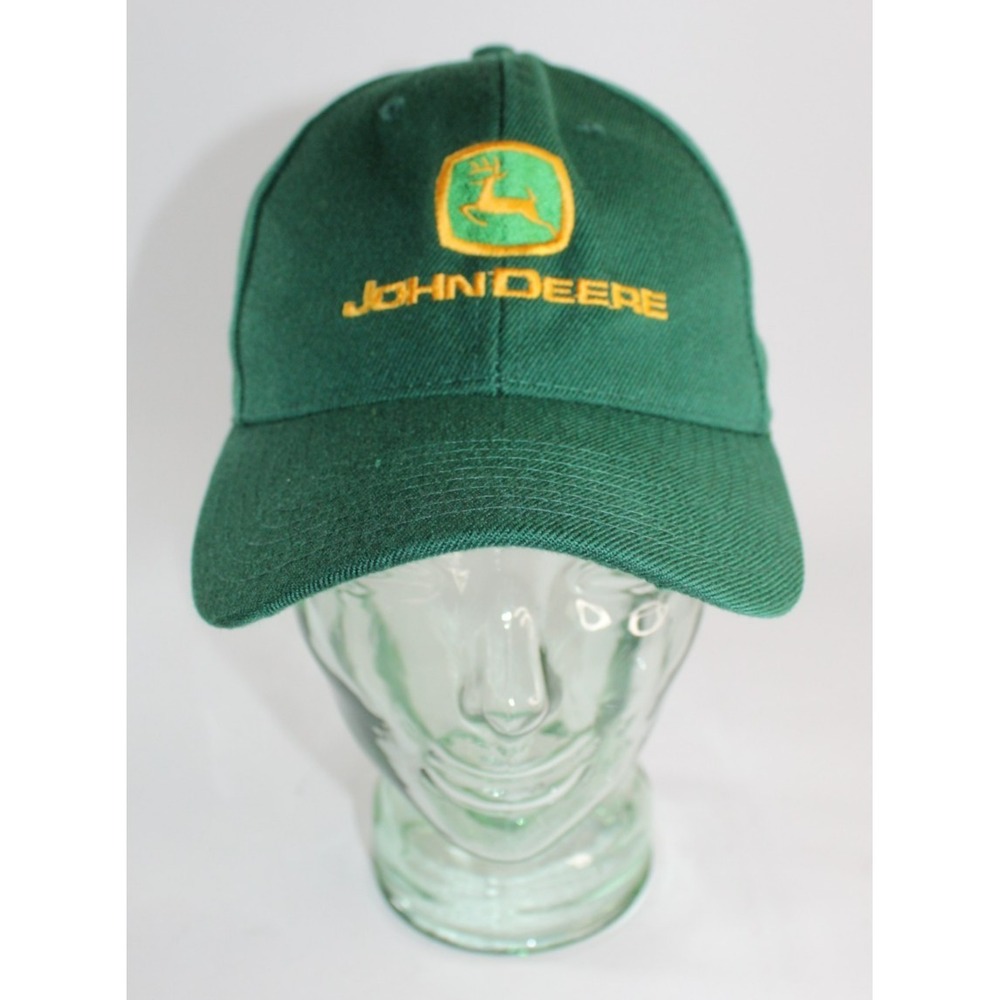 John‎ Deere Hat Baseball Cap City Hunter Green Adjustable One Size Fits All